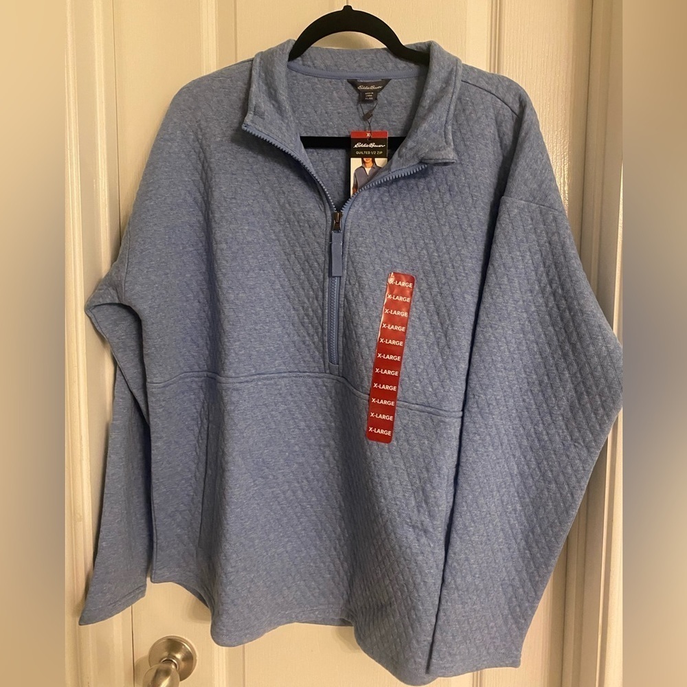 Eddie Bauer quilted 1/2 Zip pullover size XL